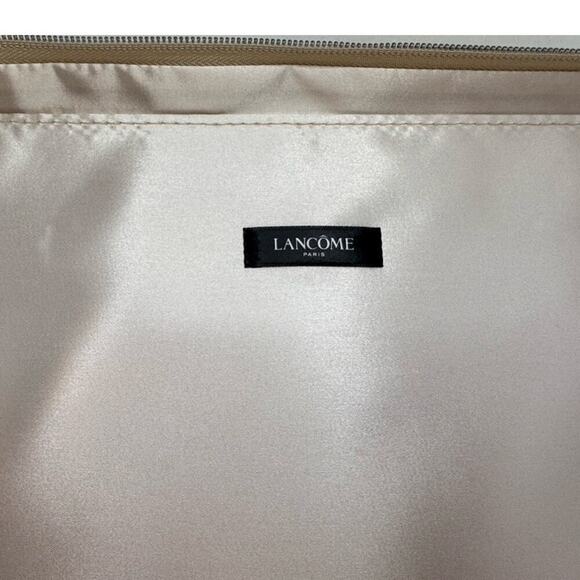LANCOME Gold Cosmetic Travel Bag Rose Embossed Carry Case Vanity Organizer - #1 - Picture 7 of 7